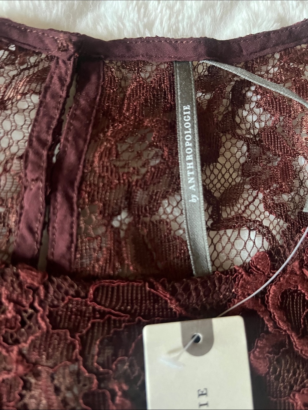Anthropologie Sheer Lace Tee NWT - Picture 4 of 8